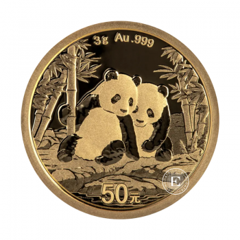 3 g auksinė moneta Panda, Kinija 2026