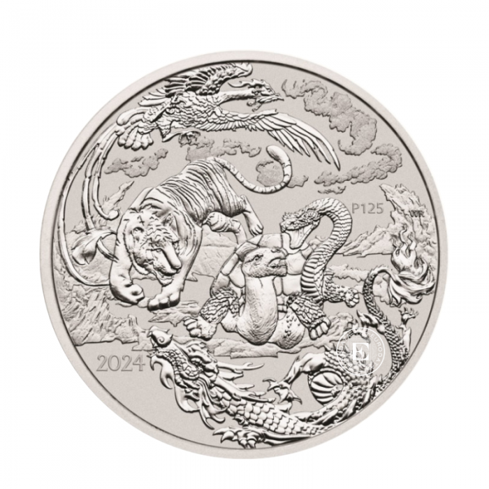 1 oz (31.10 g) srebrna moneta 	Chinese Myths and Legends  - Four Guardians, Australia 2024