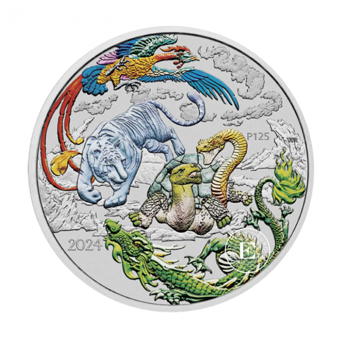 1 oz (31.10 g) pièce d'argent coloree Myths and Legends - Four Guardians, Australie 2024