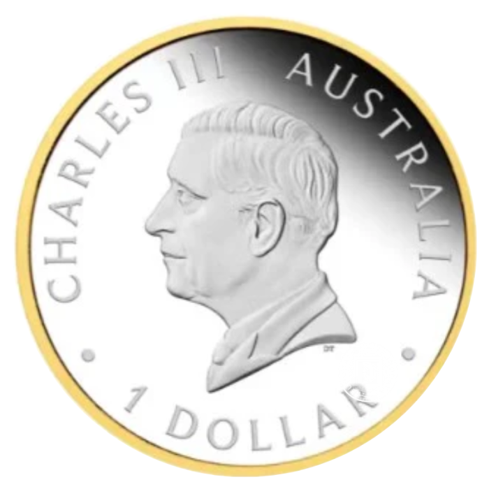 1 oz (31.10 g) silbermünze 40th anniversary of the Australian Nugget, Australien 2026 (partially gold-plated)