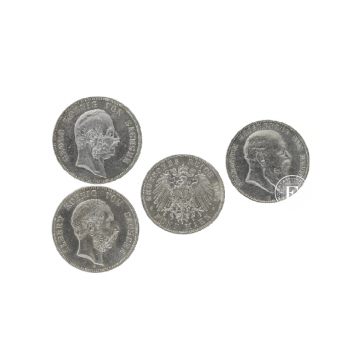 5 markių (25 g) sidabrinė moneta, Vokietija 1873 - 1915 (atsitiktinis dizainas)
