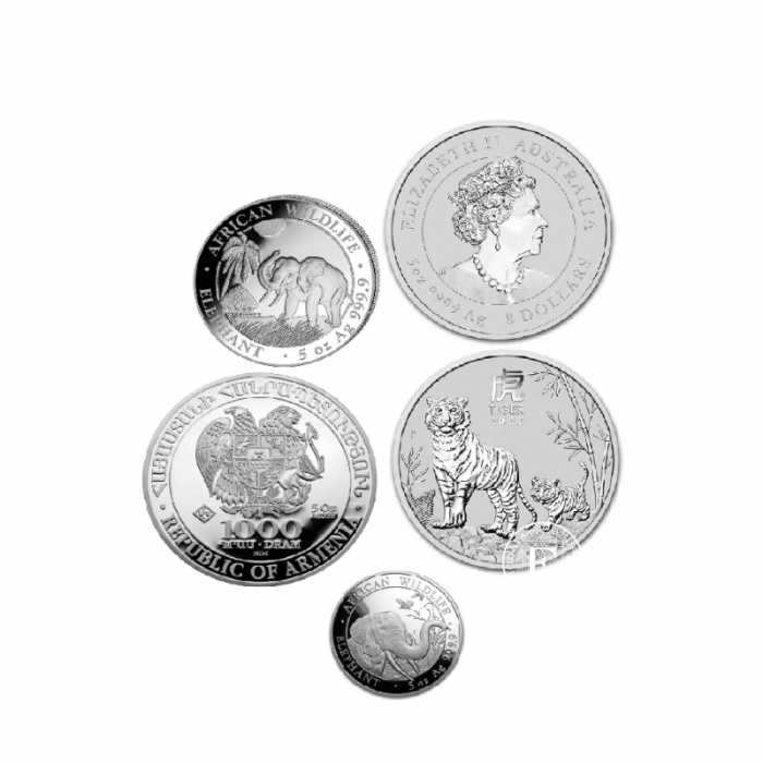 5 oz (155.50 g) silver coin (random year, random design)