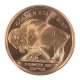 5 oz (155.50 g) copper coin Buffalo, USA (random year)