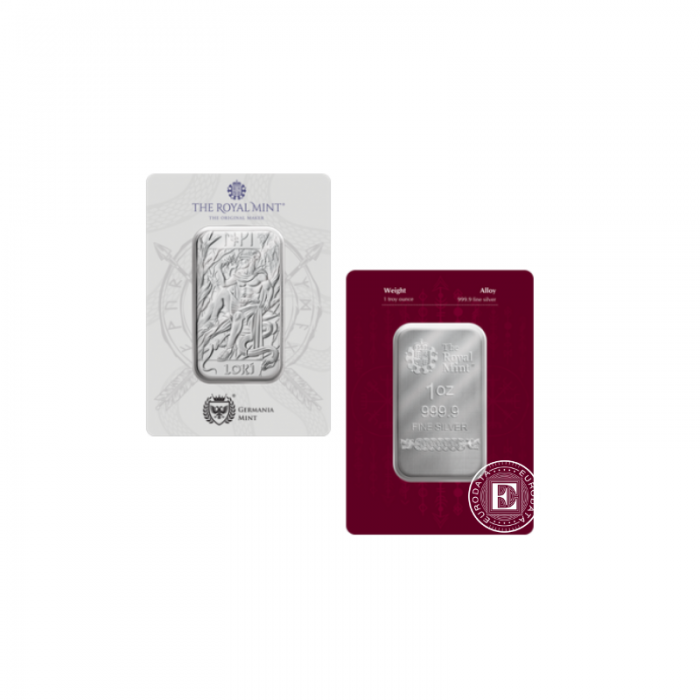 1 oz (31.10 g) Silberbarren Norse Gods - Loki, The Royal Mint 999.9