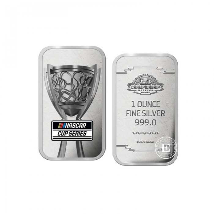 1 oz (31.10 g) sidabro spalvotas Nascar International Cup, 999