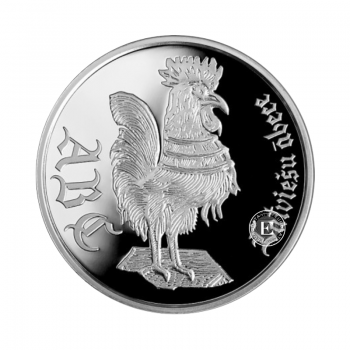 1 lat (31.47 g) pièce d'argent PROOF The Latvian ABC Book, Lettonie 2010