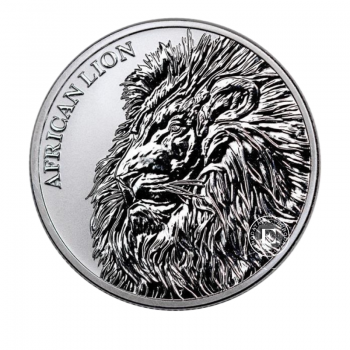 1oz (31.10 g) srebrna moneta Lion, Republika Czadu 2018