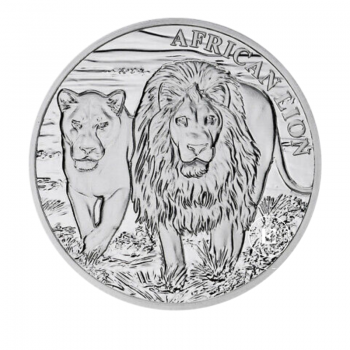 1 oz (31.10 g)  srebrna moneta Lion, Republika Konga 2016