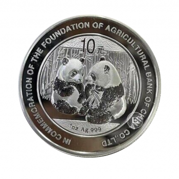 1 oz (31.10 g) sidabrinė moneta Panda - Agricultural Bank, Kinija 2009