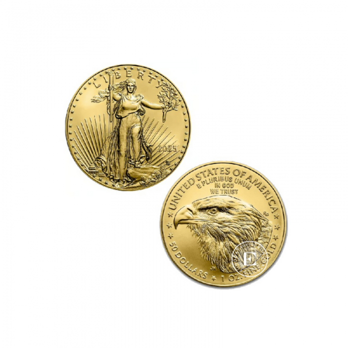 1 oz (31.10 g) auksinė moneta Amerikos Erelis, JAV 2025