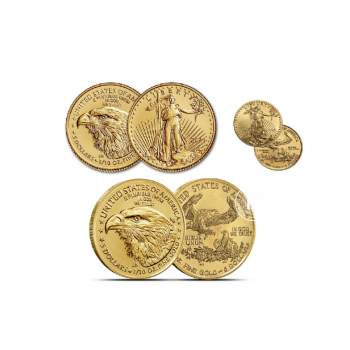 1/10 oz (3.11 g) auksinė moneta Amerikos Erelis, JAV (atsitiktiniai metai)