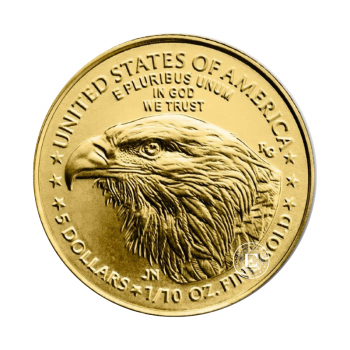 1/10 oz (3.11 g) auksinė moneta Amerikos Erelis, JAV 2025