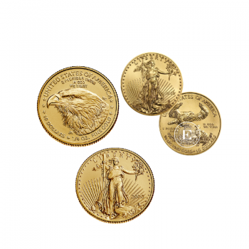 1/4 oz (7.78 g) auksinė moneta Amerikos Erelis, JAV (atsitiktiniai metai)