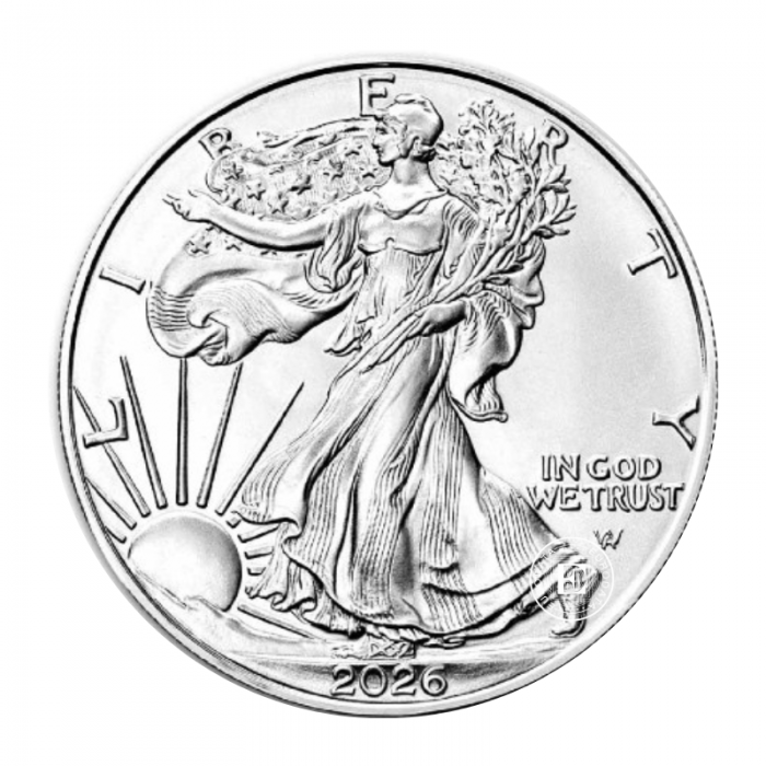 1 oz (31.10 g) sidabrinė moneta Amerikos Erelis, JAV 2026