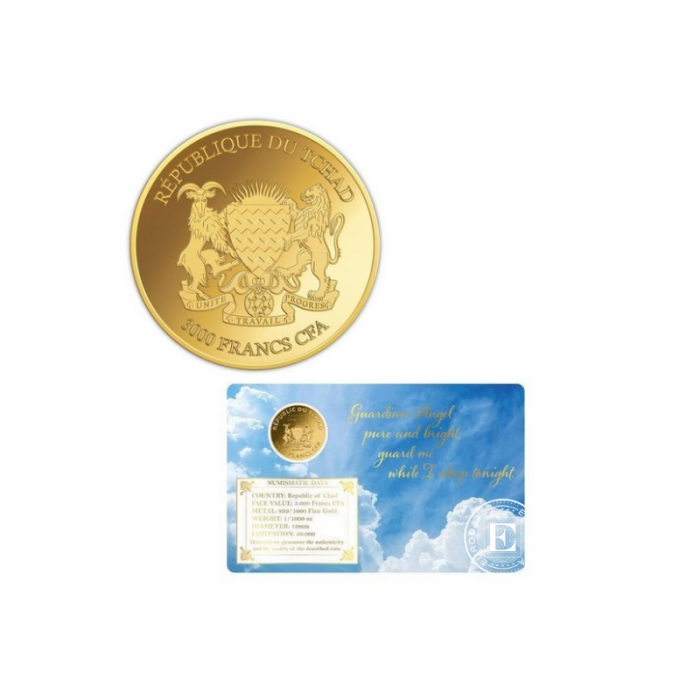 1/1000 oz Goldmünze Guardian Angel I, Tschad