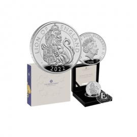 1 oz (31.10 g) srebrna PROOF moneta The Royal Tudor Beasts - Lion of England, Wielka Brytania, 2022