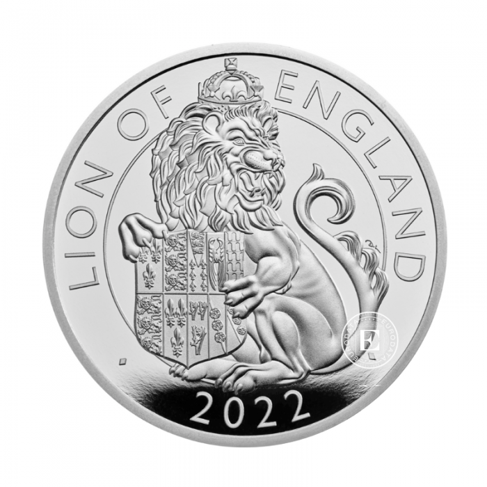 1 oz (31.10 g) sidabrinė PROOF moneta Tudor Beasts - Anglijos liūtas, Didžioji Britanija 2022