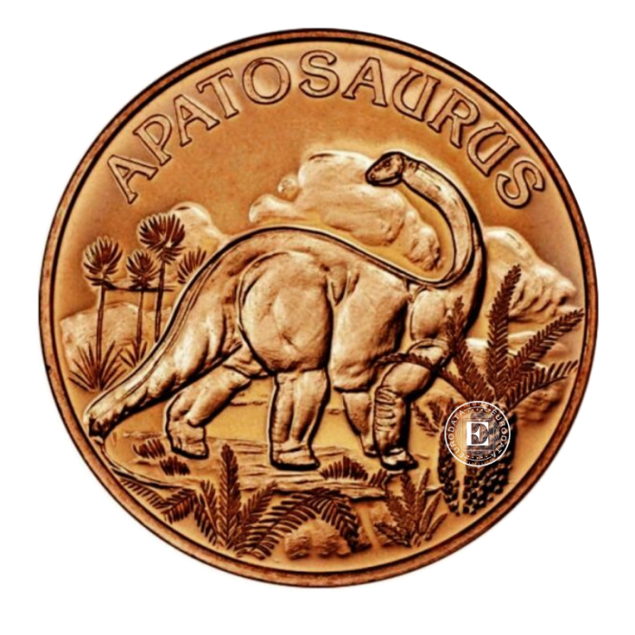 1 oz (31.10 g) varinė moneta Apatosaurus, JAV (atsitiktiniai metai)