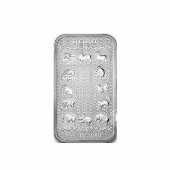 1 oz  (31.10 g)  silver bar The Lunar - Horse, APMEX 999