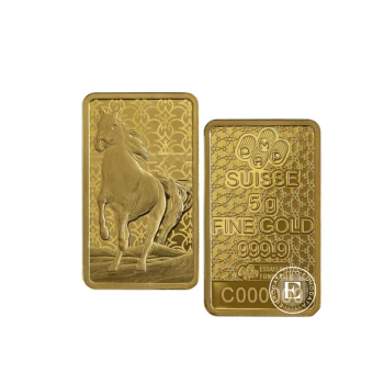 5 g investicinio aukso luitas Arabian Horse, PAMP 999.9