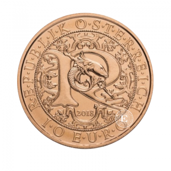 10 Eur varinė moneta Archangelas Rafaelius, Austrija 2018
