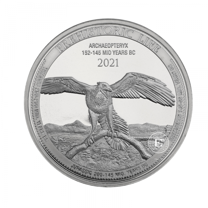 1 oz (31.10 g) silbermünze Prehistoric Life - Archaeopteryx, Republik Kongo 2021