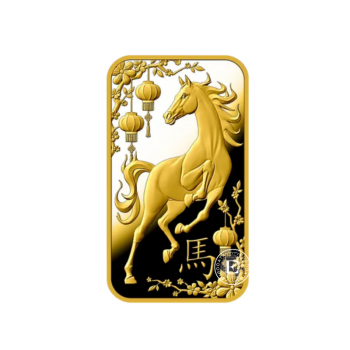 1 oz (31.10 g) investicinio aukso luitas Arklio metai, Argor-Heraeus 999.9