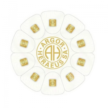 10 x 1 g lingot d'or Goldseed, Argor Heraeus 999.9