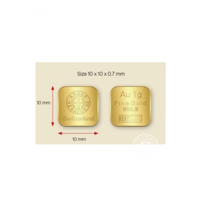 10 x 1 g  goldbar Goldseed, Argor Heraeus 999.9