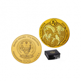 1 oz (31.10 g)  złota monera Year of the horse, Lunar, Ruanda 2026
