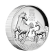 1 oz (31.10 g) sidabrinė PROOF moneta Lunar III -  Arklio metai, Australija 2026 (aukštas reljefas)