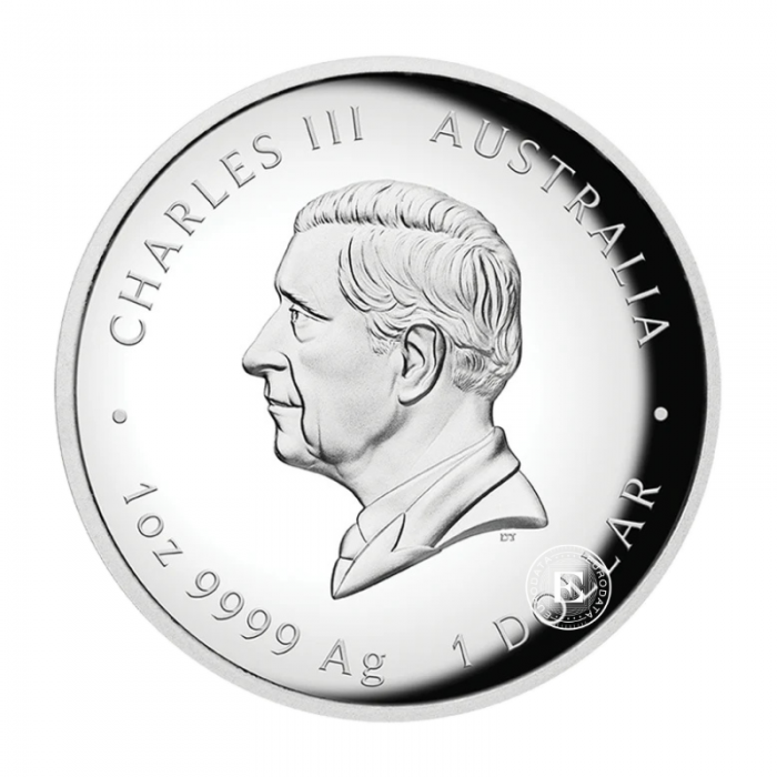 1 oz (31.10 g) sidabrinė PROOF moneta Lunar III -  Arklio metai, Australija 2026 (aukštas reljefas)