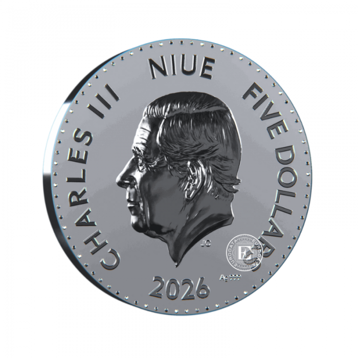 5 dollar (62.20 g)  silver coin Chinese Horoscope - Horse, Niue 2026 (with certificate)