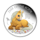 1/2 oz (15.55 g) sidabrinė PROOF spalvota moneta Arklio metai  -  Horse Baby, Tuvalu 2026 (su sertifikatu)