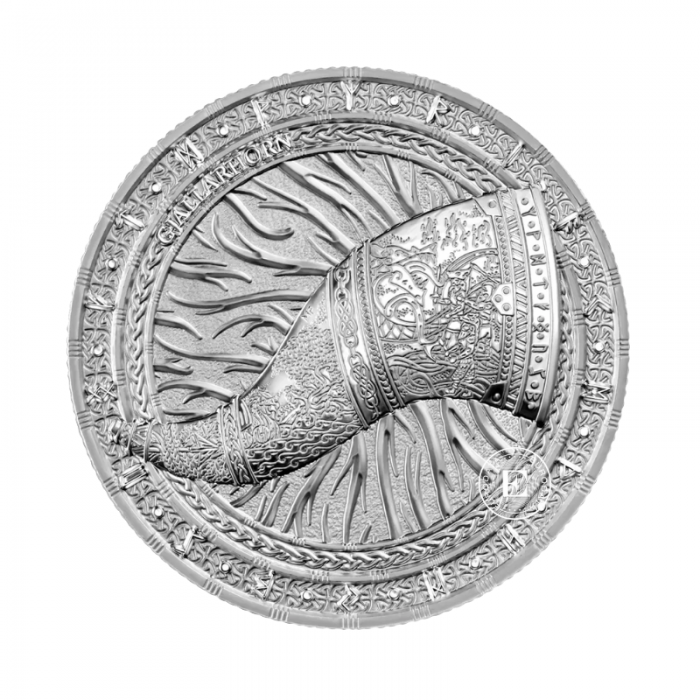 1 oz (31.10 g) sidabrinė moneta Artefacts Gjallarhorn, Lenkija 2024