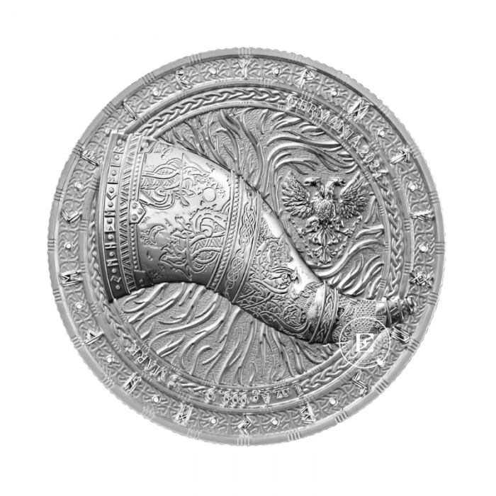 1 oz (31.10 g) sidabrinė moneta Artefacts Gjallarhorn, Lenkija 2024