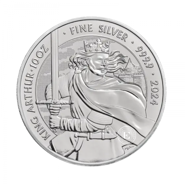 10 oz (311 g) silver coin King Arthur, Great Britain 2024