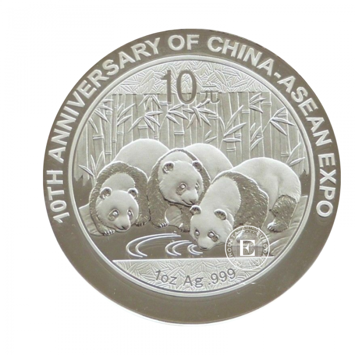 1 oz (31.10 g) sidabrinė moneta Panda - Asean Expo, Kinija 2013
