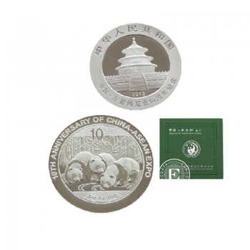 1 oz (31.10 g) sidabrinė moneta Panda - Asean Expo, Kinija 2013