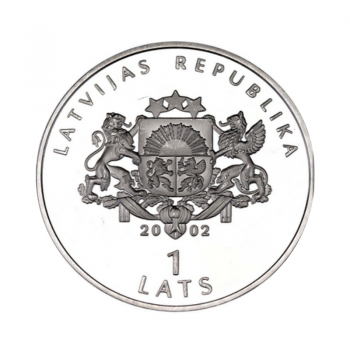 1 lato (31.47 g) sidabrinė PROOF moneta Imtynės, Latvija 2004