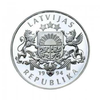 10 latų (31.47 g) sidabrinė PROOF moneta Atlanta, Latvija 1996