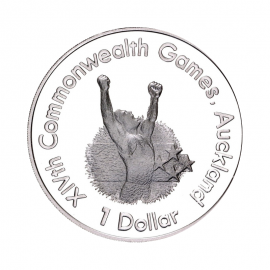 1 dolara (28.28 g) srebrna PROOF moneta XIV Commonwealth Games - Runner, Nowa Zelandia 1989