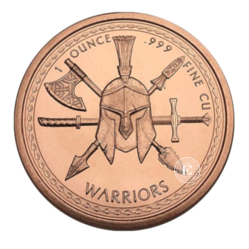 1 oz (31.10 g) Kupfermünze Aztec Warrior, USA random year