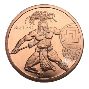 1 oz (31.10 g) Kupfermünze Aztec Warrior, USA random year
