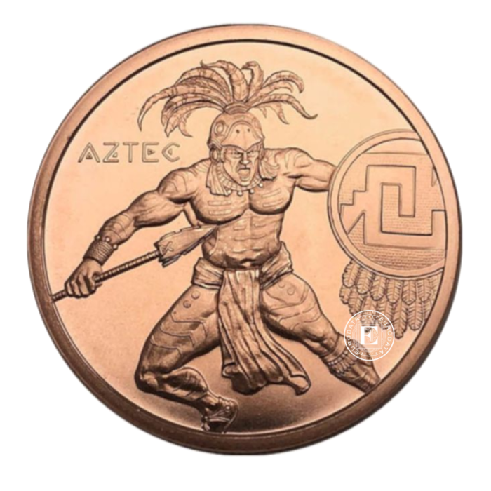 1 oz (31.10 g) varinė moneta Aztec Warrior, JAV (atsitiktiniai metai)