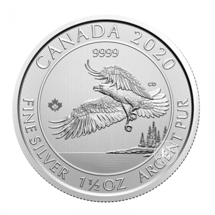 1.5 oz (46.65 g) silver coin North American Bald Eagle, Canada 2020