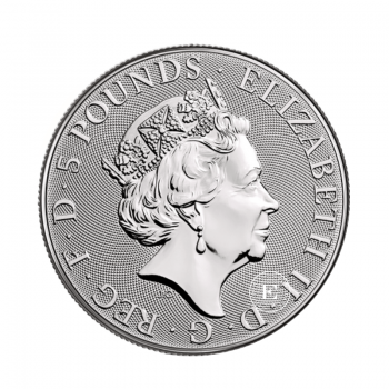 2 oz (62.20 g) sidabrinė moneta Queen's Beasts - Baltasis žirgas, Didžioji Britanija 2020