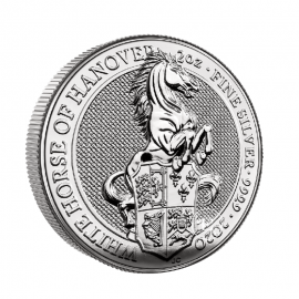 2 oz (62.20 g) silver coin Queen's Beasts  - White Horse, Great Britain 2020