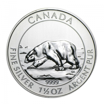 1.5 oz (46.65 g) silver coin Polar bear, Canada 2013