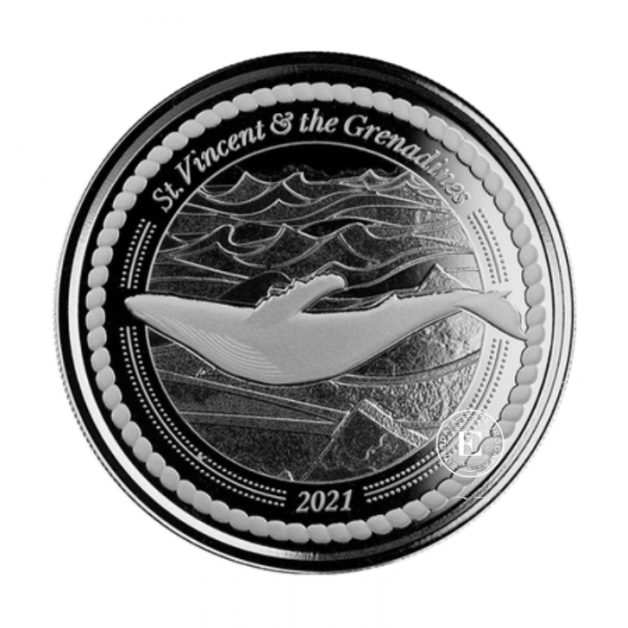 1 oz (31.10 g)  Silbermünze St. Vincent & The Grenadines - Humpback Whale, Östliche Karibik 2021